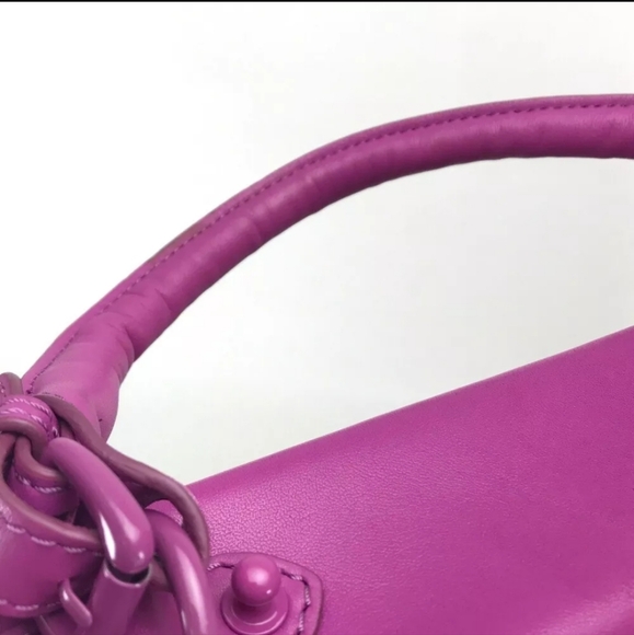 THOMAS WYLDE Large size Hand Bag Shoulder Bag Pink-Purple Leather - Picture 10 of 11